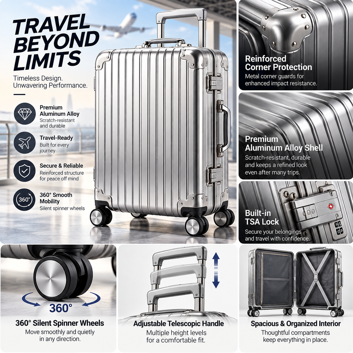 Atlas Silver Vintage Trunk