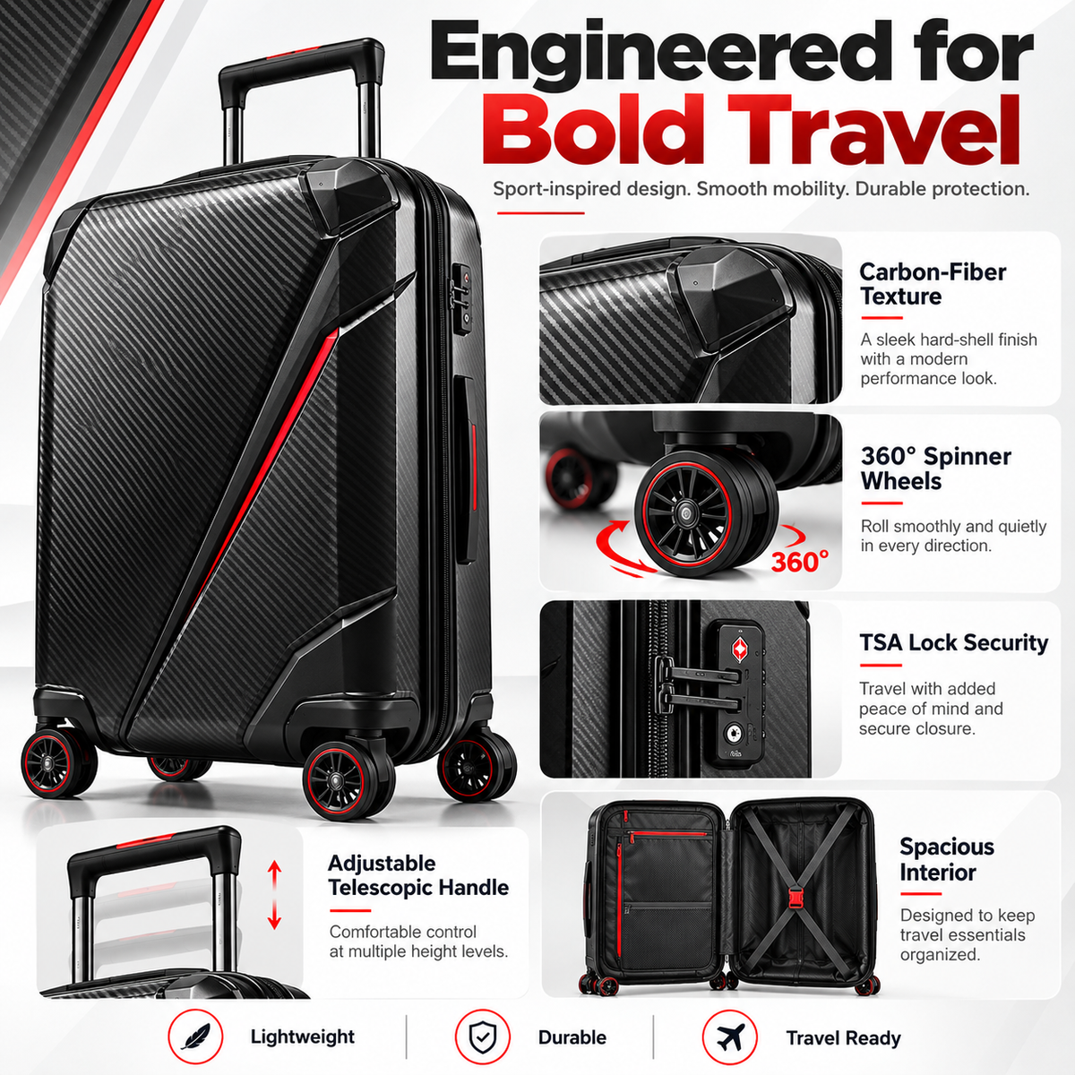 Carbon Rush Sport Suitcase