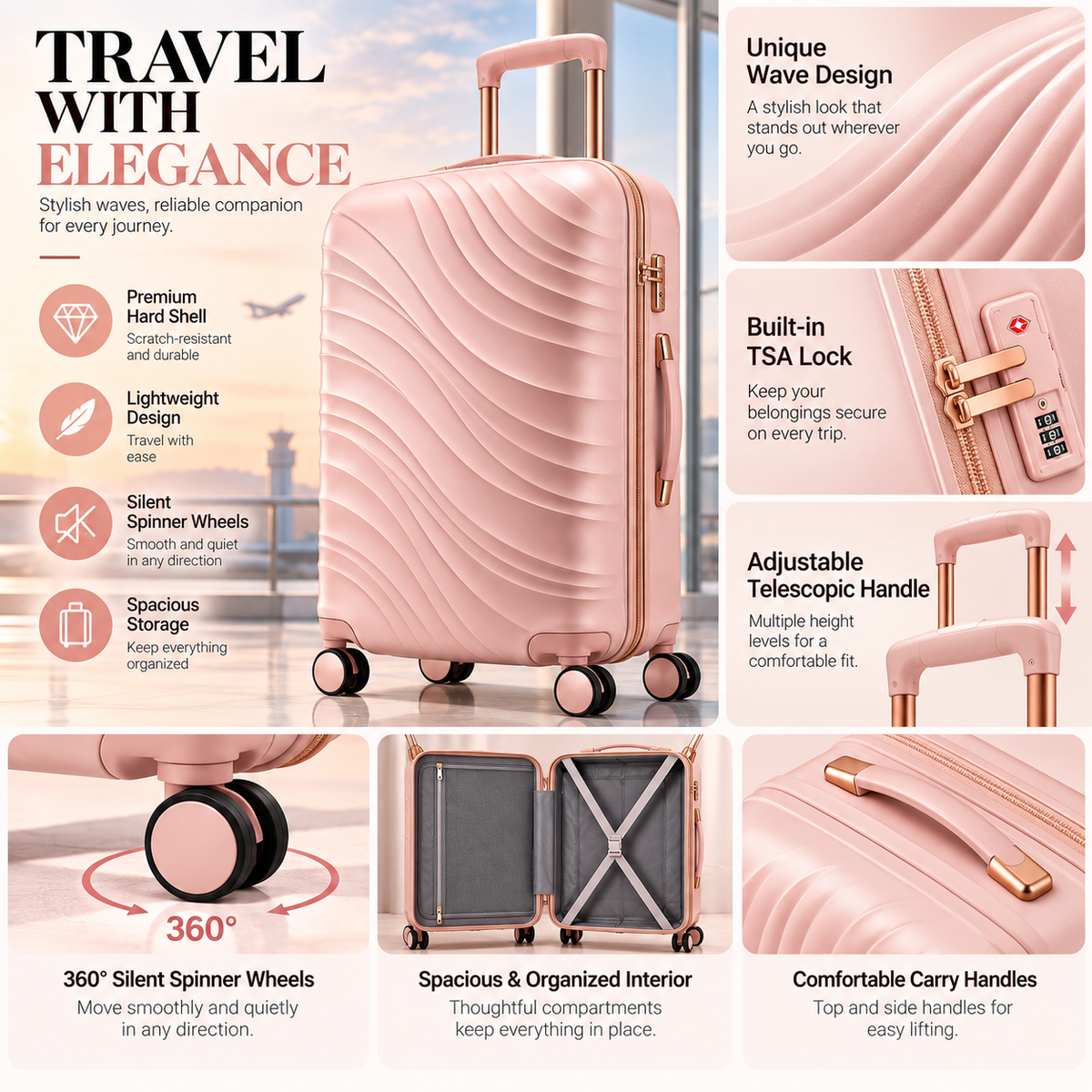 RoseWave Blush Spinner