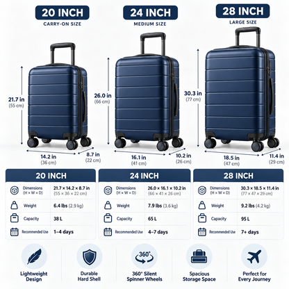 Harbor Navy Stripe Suitcase