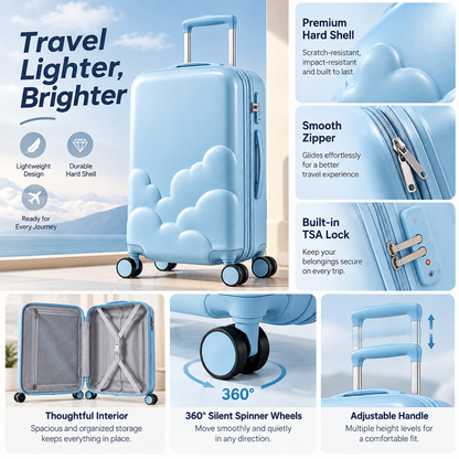 CloudBloom Sky Suitcase